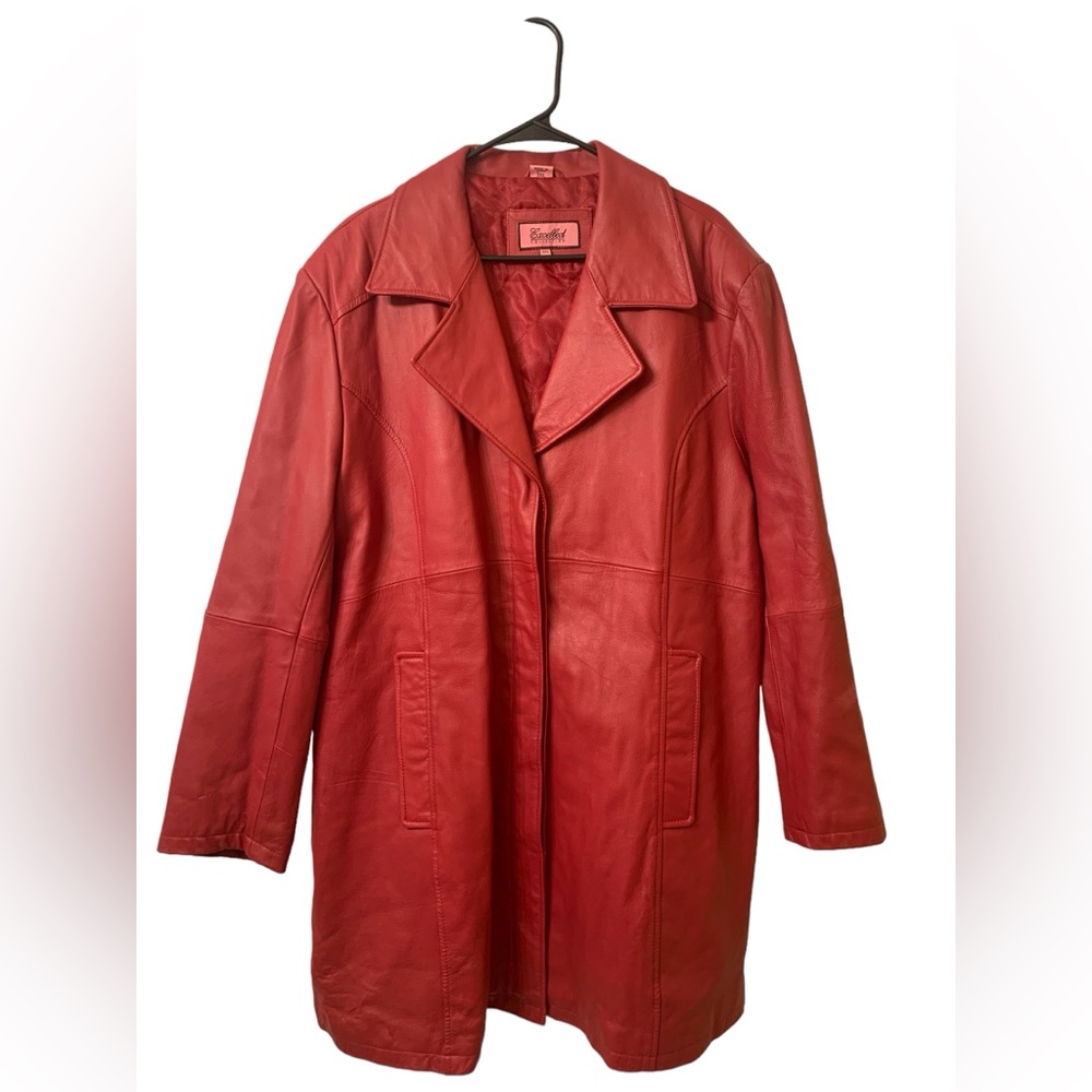 Women’s 3XL Red Leather Jacket